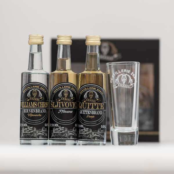 Zekic Destillerie - Zekic Geschenkbox Birne + Sljivo + Quitte 0,05l