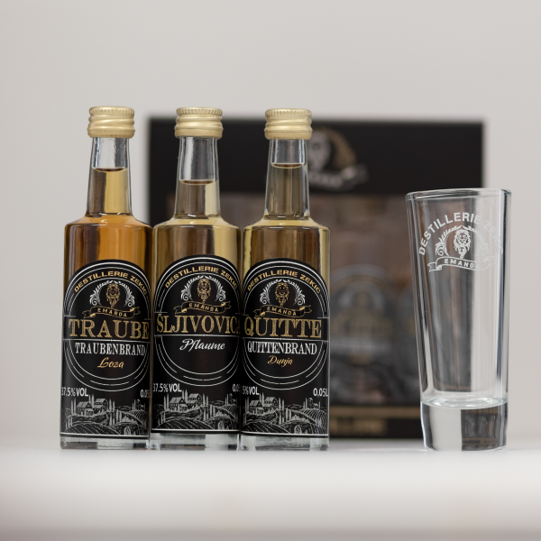 Zekic Destillerie - Zekic Geschenkbox Traube + Sljivo + Quitte 0,05l