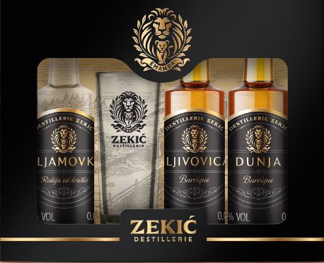 Zekic Destillerie - Zekic Geschenkbox Birne + Sljivo + Quitte 0,05l
